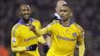 Chelsea's Jose Bosingwa with Nicolas Anelka during Premier League match at The Hawthorns in West Bromwich, England, on November 15, 2008. AFP PHOTO/IAN KINGTON