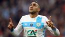 6. Dimitri Payet (Marseille) – Meski berstatus bintang Prancis, dirinya tergolong jarang tampil di Liga Champions. Pemain yang bersinar di Piala Eropa 2016 itu baru 16 kali tampil di Champions League , terakhir tiga tahun lalu. (AFP/Valery Hache)
