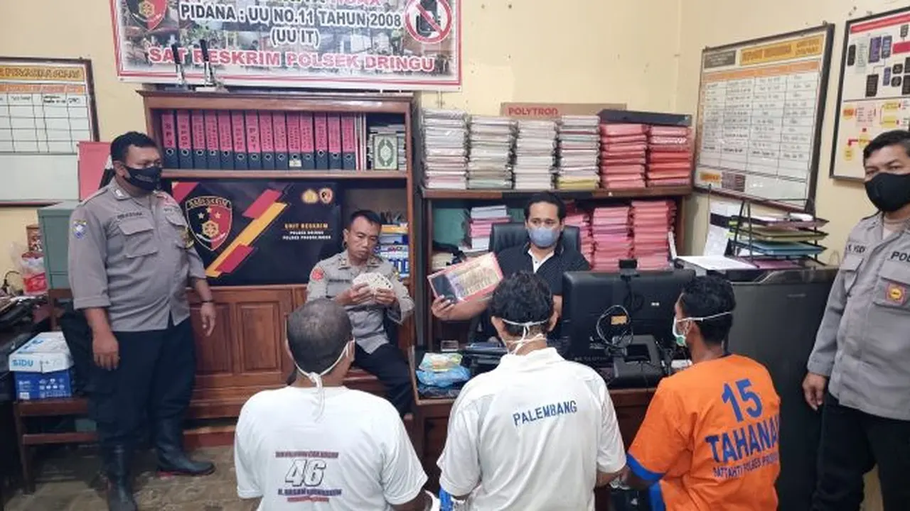 Tiga Tersangka pelaku perjudian diamankan Polisi (Istimewa)