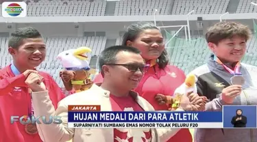 Atlet cabang olahraga para atletik sumbang enam medali di ajang Asian Para Games 2018.