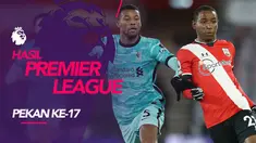 Berita motion grafis hasil Liga Inggris 2020-2021 pekan ke-17, Southampton bungkam Liverpool.