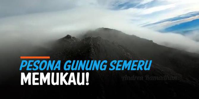 VIDEO: Indah dan Megah! Penampakan Gunung Semeru dari Atas Sebelum Meletus