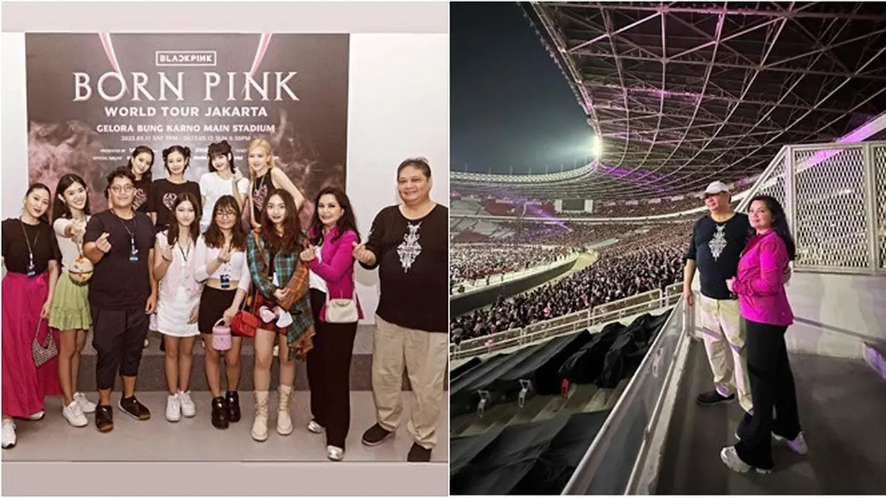 6 Potret Keluarga Airlangga Hartarto Nonton BLACKPINK, Foto Bareng Disorot Netizen