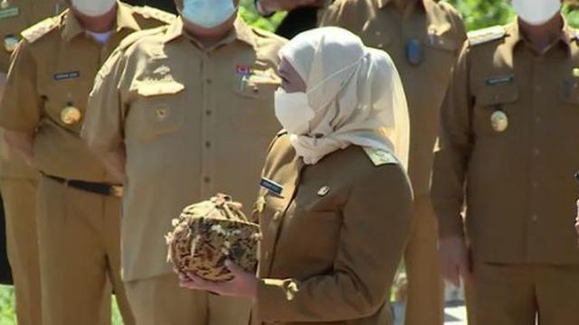 5 Potret Gubernur Khofifah di IKN NUsantara, Bawa Tanah dan Air dari Bumi Majapahit