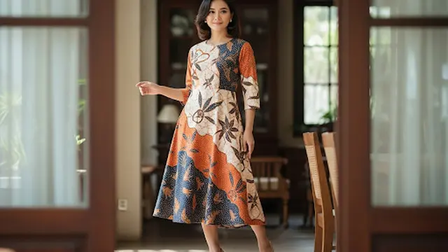 Dress Batik A-Line: Feminin dan Rapi