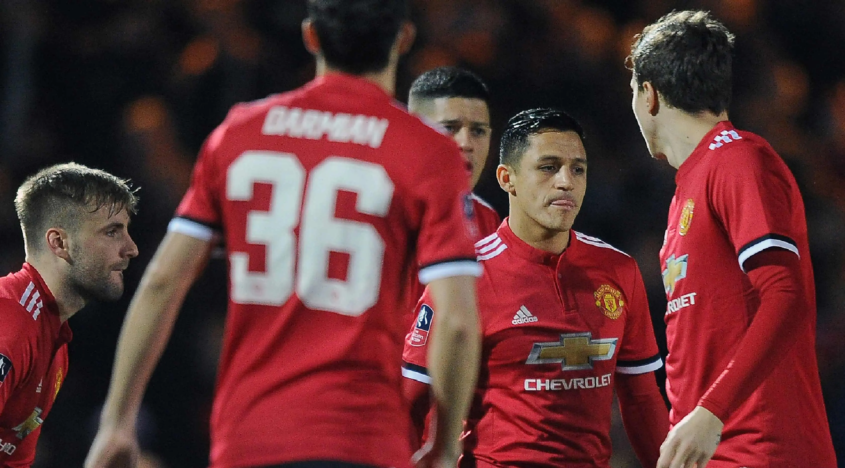 Alexis Sanchez menjalani debutnya bersama Manchester United (MU) saat menghadapi Yeovil Town pada putaran keempat Piala FA di Huish Park, Sabtu (27/1/2018) dini hari WIB. (AFP Photo)