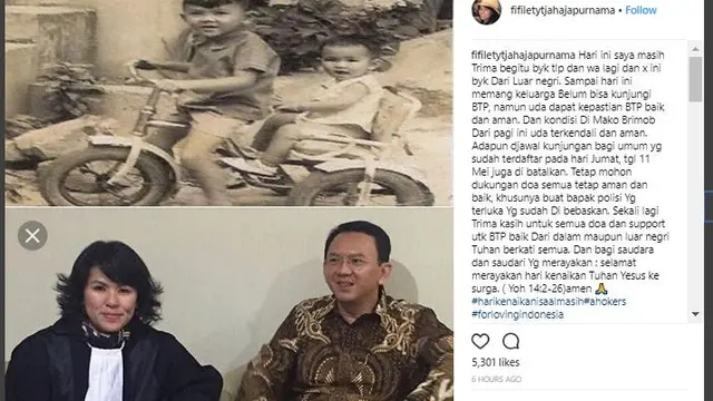 akun instagram adik Ahok