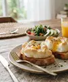 Resep Telur Cloud Toast ala Brunch Cafe. (AI Generated)