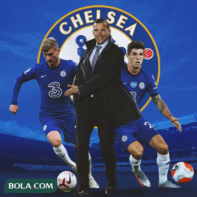 Chelsea - Timo Werner, Andriy Shevchenko, Christian Pulisic