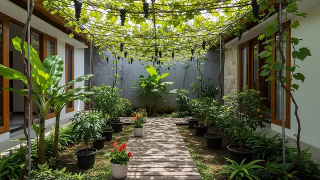 Kebun Buah Mini dengan Jalan Setapak Minimalis