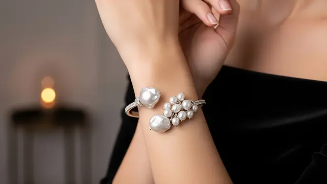 Model Gelang Mutiara Modern Baroque untuk Pesta /Ilustrasi gambar AI