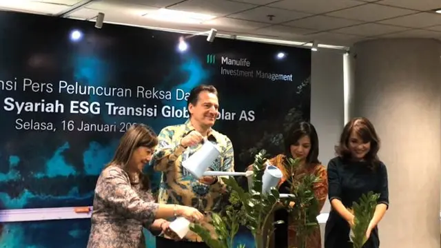 PT Manulife Aset Manajemen Indonesia (MAMI) meluncurkan reksa dana Manulife Saham Syariah ESG Transisi Global Dolar AS (MAGET) untuk nasabah Bank HSBC Indonesia, Selasa (16/1/2024). (Foto: Liputan6.com/Pipit I.R)