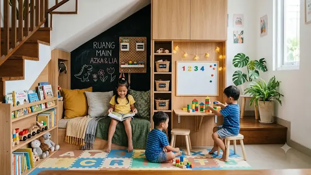 Tips Mendesain Ruang Bermain Indoor untuk Anak di Rumah Mungil/AI Generated