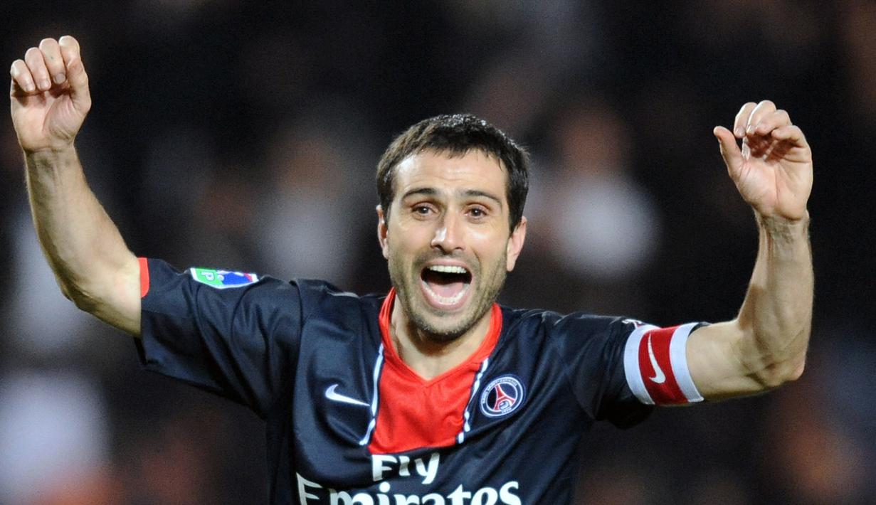 Pauleta - Striker tajam ini pernah menyabet dua kali gelar top skor di Liga Prancis saat berseragam PSG. Lima musim membela Les Parisiens total 109 gol telah ia torehkan untuk klub kebanggaan warga Paris tersebut. (AFP/Patrick Hertzog)