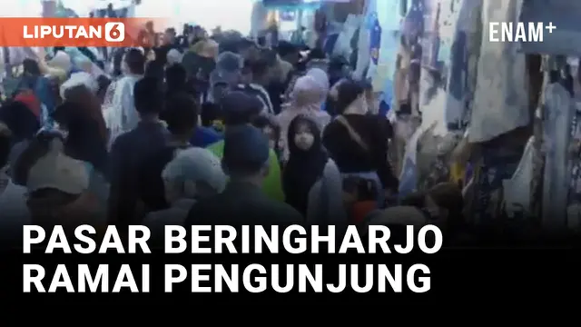 VIDEO: Jelang Tahun Baru, Pasar Beringharjo Sesak Padat Pengunjung