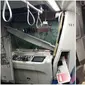 Bagian depan kereta LRT yang rusak setelah bertabrakan dengan kereta lain, menyebabkan cedera pada banyak penumpang. (Gambar: Twitter / Bernama / Prasarana Malaysia Berhad)