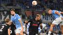 Dominasi bola dan keunggulan skor membuat Lazio bermain lebih tenang. Tidak ada gol tambahan di babak kedua. Skor 2-0 untuk kemenangan Lazio. (AFP/Andreas Solaro)