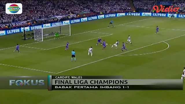 Real Madrid pertahankan gelar Liga Champions Eropa setelah menghentikan perlawanan jawara Italia, Juventus.
