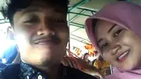 Mutiara Tri Murni bersama sang pacar, Eko, berlibur ke Danau Toba bersamaan dengan hari karamnya KM Sinar Bangun. (Foto: Dokumentasi keluarga via WhatsApp)
