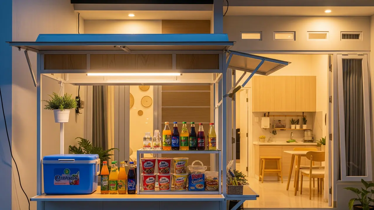 Desain Warung Kecil di Rumah Kontrakan