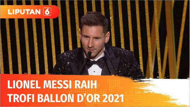 Pemain Argentina, Lionel Messi kembali terpilih sebagai peraih trofi Ballon d'Or 2021 atau yang disebut-sebut sebagai trofi pemain sepak bola terbaik dunia. Bagi Messi ini adalah gelar Ballon d'Or nya yang ketujuh sejak tahun 2009 silam.