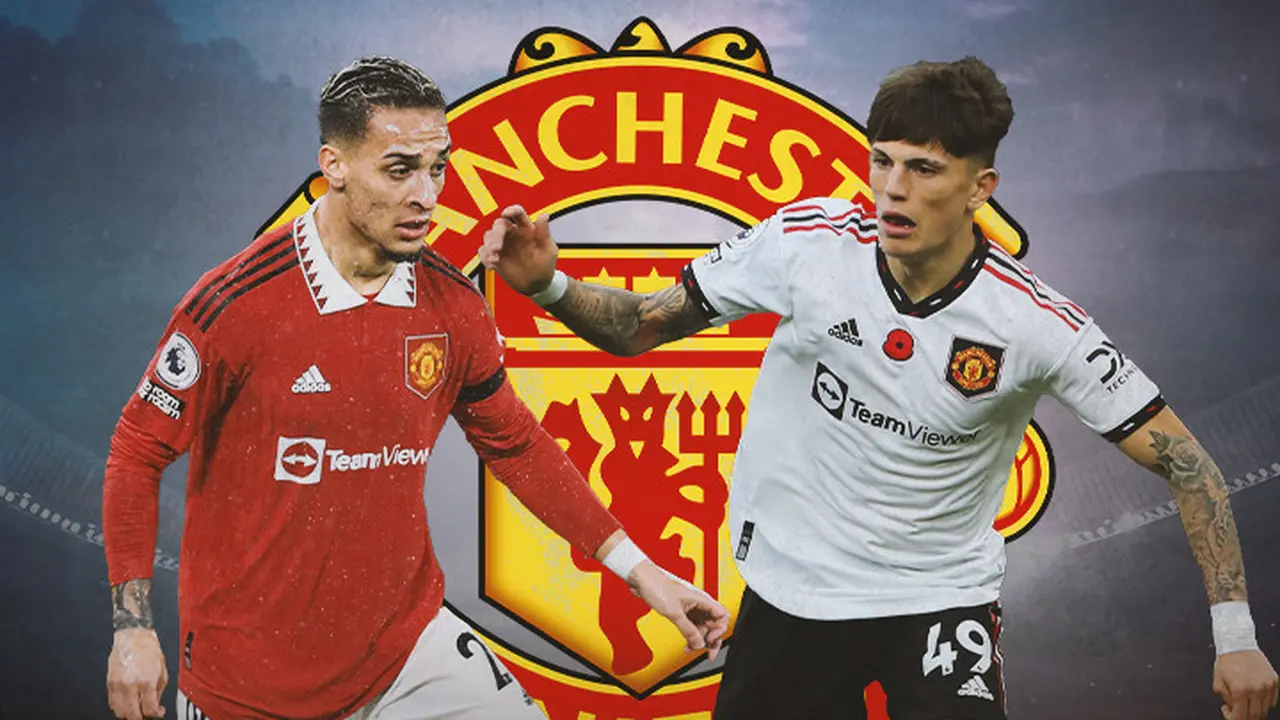 Ilustrasi - Antony dan Alejandro Garnacho Manchester United