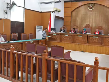 Suasana sidang perdata  Kivlan Zen terhadap Jaksa Agung dan Wiranto di Pengadilan Negeri Jakarta Selatan, Selasa (1/10/2019). Sidang perdata Kivlan Zen terhadap Jaksa Agung dan Wiranto dilanjutkan pada tanggal 9/10/2019 hari Rabu dengan agenda mediasi. (Liputan6.com/Herman Zakharia)