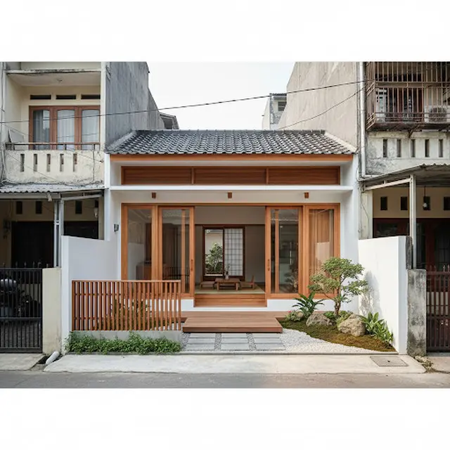 Rumah 7x10 Sederhana Bergaya Jepang