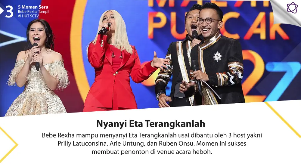 5 Momen Seru Bebe Rexha Tampil di HUT SCTV. (Foto: Bambang E. Ros/Bintang.com, Desain: Nurman Abdul Hakim/Bintang.com)