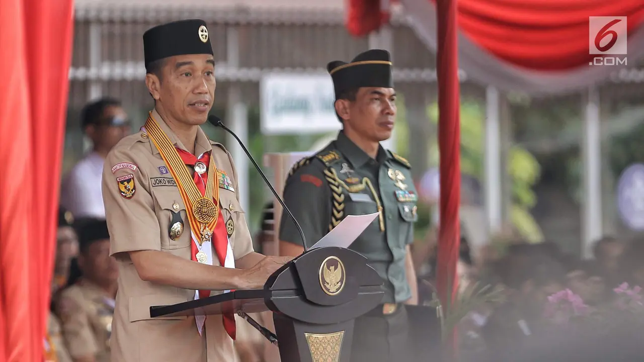Presiden Jokowi Hadiri Perayaan HUT Pramuka ke-57