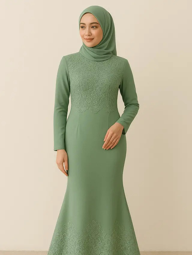 Gamis Islami Warna Sage (ChatGPT)
