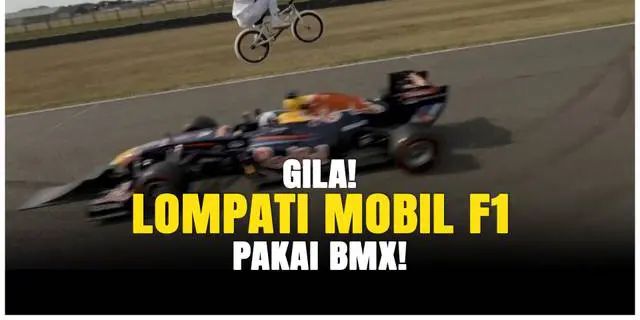 VIDEO: Kriss Kyle Kayuh BMX di Atas Mobil F1 Kencang, Kolaborasi Gila dengan David Coulthard