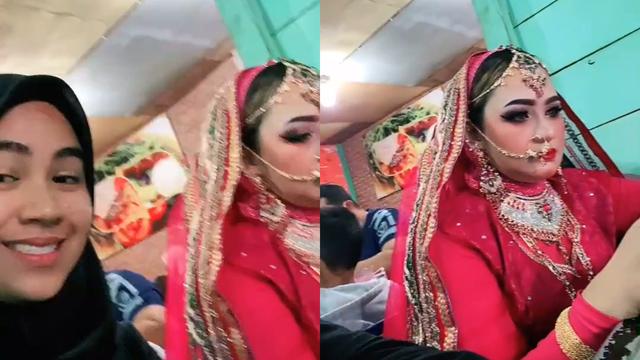 Seorang ibu berdandan ala Bollywood saat berbuka puasa.