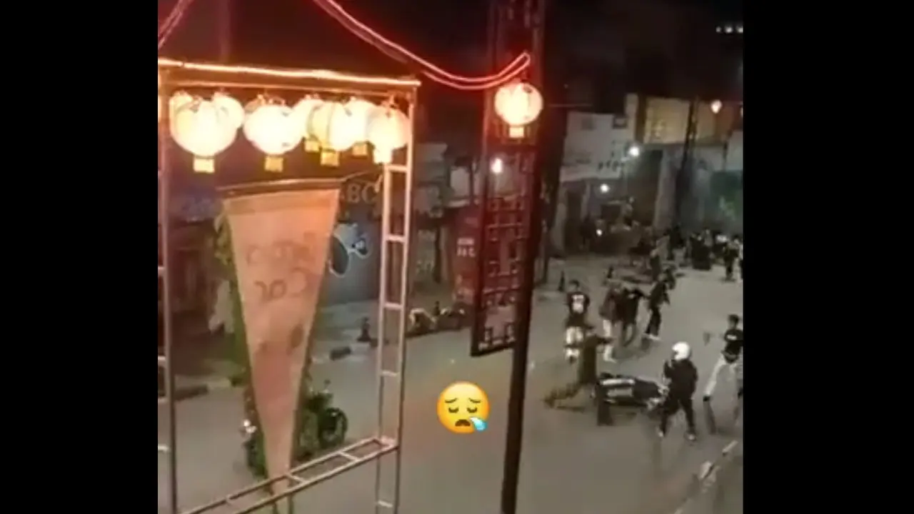 Video Penyerangan Gerombolan Pengendara Motor di Bogor