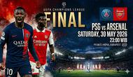 Paris Saint-Germain (PSG) vs Arsenal di final Liga Champions 2025/2026. (Bola.com/Generated AI)