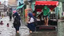 BPBD DKI Jakarta memprediksi puncak pasang maksimum diperkirakan terjadi pada pukul 06.00 hingga 12.00 WIB. (Liputan6.com/Angga Yuniar)