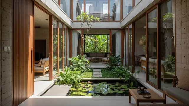 Desain Atrium House Gaya Pedesaan – The Light Collector