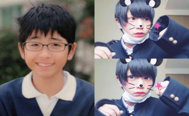 Fotonya saat masih kecil (kiri) dan fotonya saat potong rambut (kanan)/ copyright Twitter/@ginsyamu