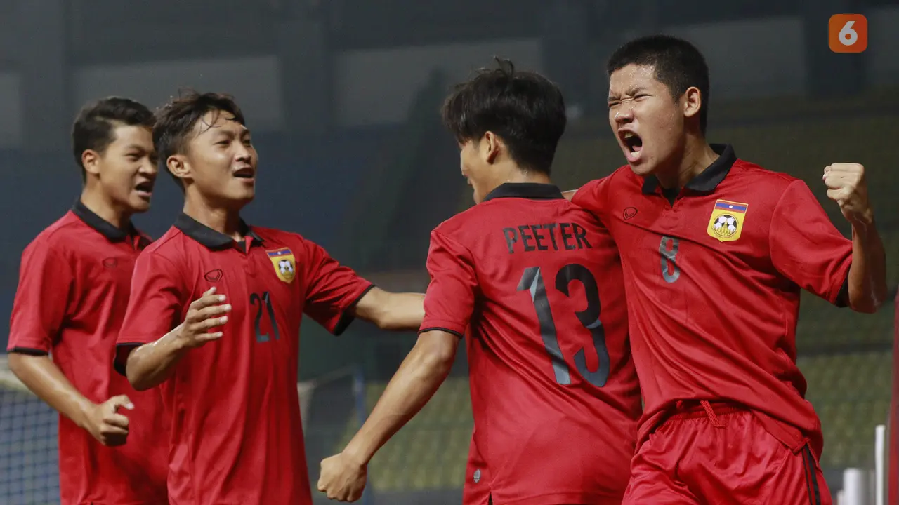 Semifinal Piala AFF U-19 2022 antara Timnas Laos U-19 Melawan Timnas Thaliand U-19