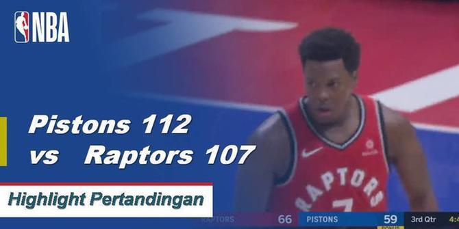 Cuplikan Pertandingan NBA : Pistons 112 vs Raptors 107