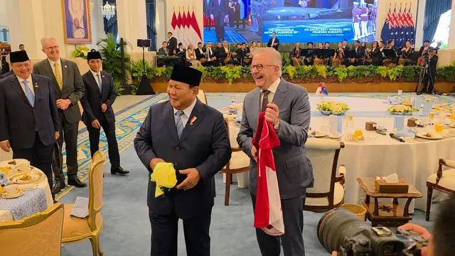 Pertemuan Presiden Prabowo Subianto dan Perdana Menteri (PM) Australia, Anthony Albanese di Istana Merdeka Jakarta, Kamis (15/5/2025).