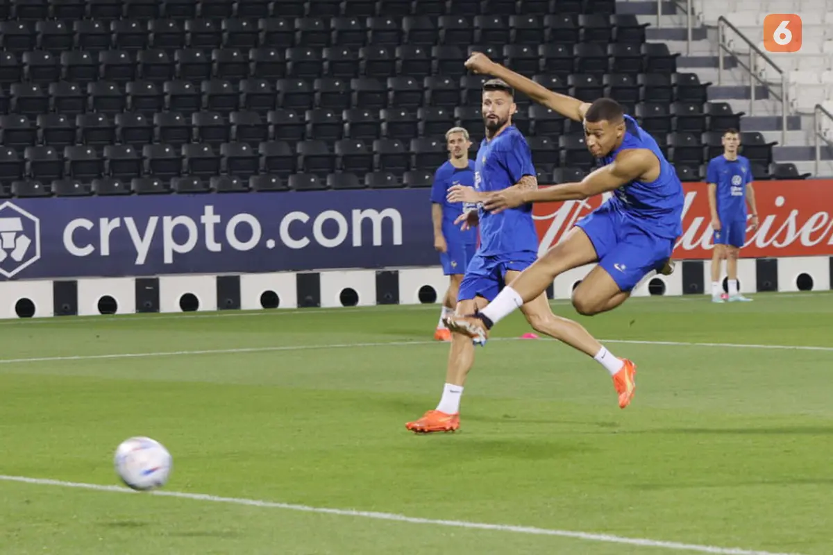 Foto: Mengintip Sesi Latihan Timnas Prancis Jelang Hadapi Polandia di Babak 16 Besar Piala Dunia 2022