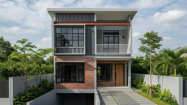 9 Desain Rumah Kecil 2 Lantai dengan Basement dan Gudang, Solusi Modern Lahan Sempit
