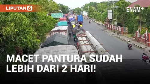 VIDEO: Pantura Rembang Macet 2 Hari, Sopir Tidur di Aspal Jalanan