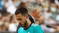 Eden Hazard - Real Madrid rela menggelontorkan dana mencapai 116 juta euro demi memboyong bintang Chelsea. Digadang-gadang menjadi pengganti sepadan Cristiano Ronaldo yang hengkang ke Juventus, Hazard justru melempem dan belum mampu menunjukan performa terbaiknya hingga saat ini. (AFP/Jose Jordan)