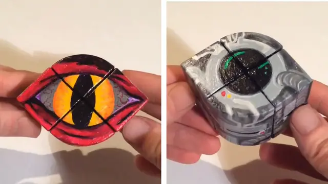Bosan dengan Kanvas, Seniman Ini Melukis di Rubik