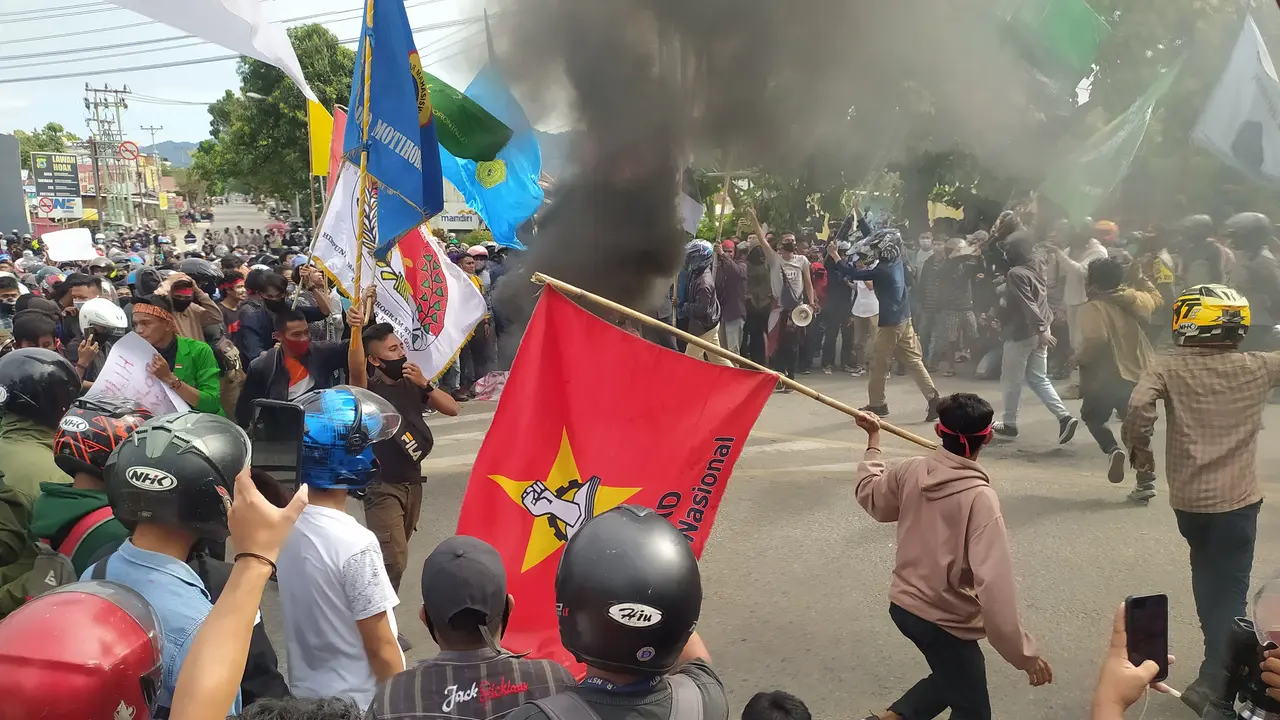 Demo Tolak UU Cipta Kerja di Gorontalo