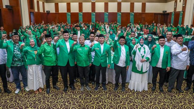 Pelaksana Tugas (Plt) Ketua Umum Partai Persatuan Pembangunan (PPP) Muhamad Mardiono di  Rapat Pimpinan Wilayah (Rapimwil) PPP Provinsi Aceh, di Hotel Hermes, Kota Banda Aceh. (Istimewa)