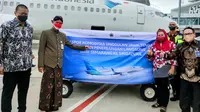 Garuda Indonesia pada meresmikan layanan penerbangan langsung khusus kargo rute Semarang-Singapura. (dok: GIAA)