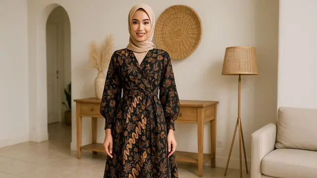 7 Model Gamis Batik Kekinian untuk Berat 50 Kg, Nyaman dan Bikin Tampak Langsing